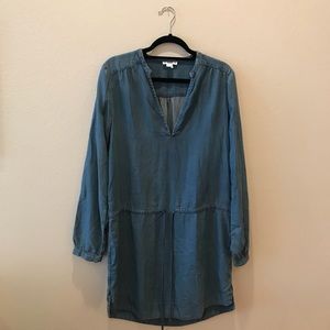 NWOT PAIGE Quianna Chambray Drawstring Waist Dress